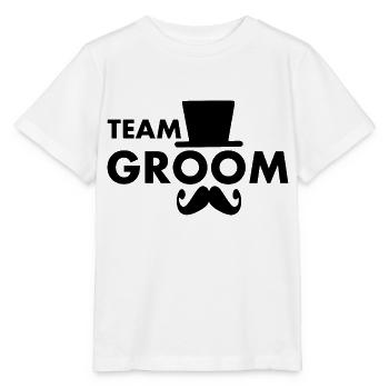 Team groom - Stanley/Stella MINI CREATOR Kids’ T-Shirt - white - Front - Maike (125cm)