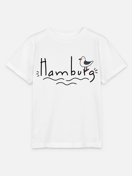 Hamburg mit Möwe - Stanley/Stella Kinder T-Shirt MINI CREATOR - Weiß