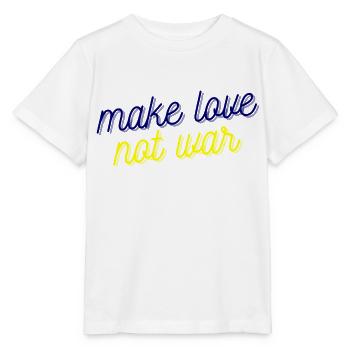 Make love not war - Design for Peace - Stanley/Stella MINI CREATOR Kids’ T-Shirt - white - Front - Maike (125cm)