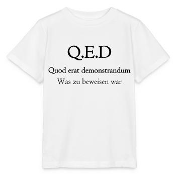 Quod erat demonstrandum (Q.E.D) - Stanley/Stella Kinder T-Shirt MINI CREATOR  - Weiß - Vorne - Maike (125cm)