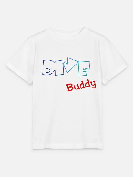 Diver Dive Buddy Scuba - Stanley/Stella Kinder T-Shirt MINI CREATOR - Weiß