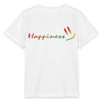 Happiness - Stanley/Stella Kinder T-Shirt MINI CREATOR  - Weiß - Vorne - Maike (125cm)