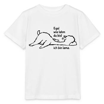 Egal wie lahm du bist ich bin lama - Wortspiel - Stanley/Stella Kinder T-Shirt MINI CREATOR  - Weiß - Vorne - Maike (125cm)