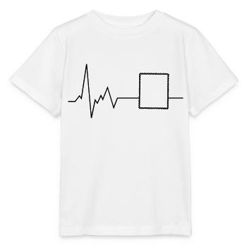 Herzschlag Briefmarke - Stanley/Stella Kinder T-Shirt MINI CREATOR  - Weiß - Vorne - Maike (125cm)