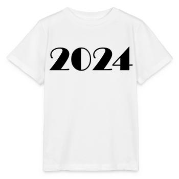 2024 Jahreszahl Datum Zahl Anno Kalenderjahr - Stanley/Stella Kinder T-Shirt MINI CREATOR  - Weiß - Vorne - Maike (125cm)