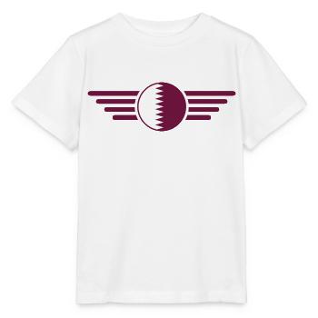 J’aime le Qatar, T-shirt design de style élégance - T-shirt bio MINI CREATOR Stanley/Stella Enfant - blanc - Devant - Maike (125cm)
