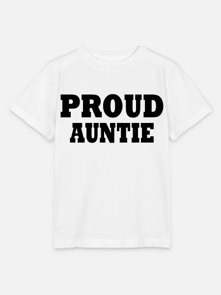 Proud auntie - Stanley/Stella Kinder T-Shirt MINI CREATOR  - Weiß