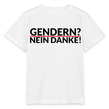 Gendern - Nein Danke - Stanley/Stella Kinder T-Shirt MINI CREATOR  - Weiß - Vorne - Maike (125cm)