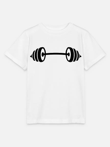 dumbbell weights design - Stanley/Stella Kinder T-Shirt MINI CREATOR - Weiß