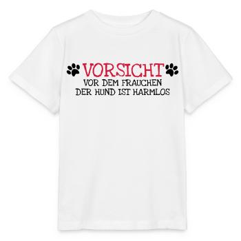 Vorsicht vor dem Frauchen - Stanley/Stella Kinder T-Shirt MINI CREATOR  - Weiß - Vorne - Maike (125cm)