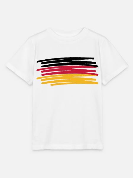 Germany Colors Pen Painted Flag - Stanley/Stella MINI CREATOR Kids’ T-Shirt - white