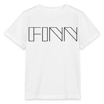 Name Finn Modern Schwarz - Stanley/Stella Kinder T-Shirt MINI CREATOR  - Weiß - Vorne - Maike (125cm)