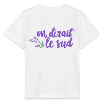 Sieht aus wie der Süden - Lavendel - Stanley/Stella Kinder T-Shirt MINI CREATOR  - Weiß - Vorne - Maike (125cm)