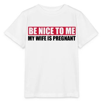 ma femme est enceinte - T-shirt bio MINI CREATOR Stanley/Stella Enfant - blanc - Devant - Maike (125cm)