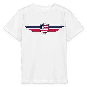 USA Fan Weltmeisterschaft - Stanley/Stella Kinder T-Shirt MINI CREATOR  - Weiß - Vorne - Maike (125cm)