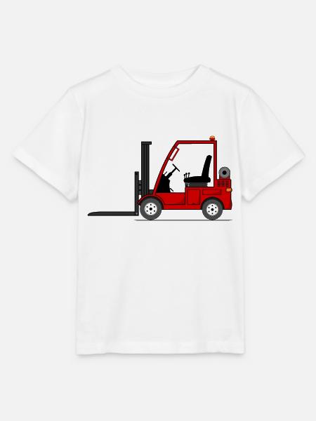 Stapler Gabelstabler Rot - Stanley/Stella Kinder T-Shirt MINI CREATOR - Weiß