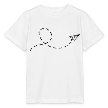 avion en papier - T-shirt bio MINI CREATOR Stanley/Stella Enfant - blanc - Devant - Maike (125cm)