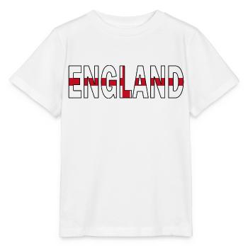 England in Nationalfarben - Stanley/Stella Kinder T-Shirt MINI CREATOR  - Weiß - Vorne - Maike (125cm)