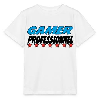 GAMER PROFESSIONNEL - T-shirt bio MINI CREATOR Stanley/Stella Enfant - blanc - Devant - Maike (125cm)