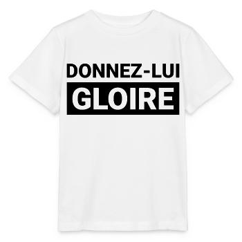Gebt ihm Ehre – Christliches Lob - Stanley/Stella Kinder T-Shirt MINI CREATOR  - Weiß - Vorne - Maike (125cm)
