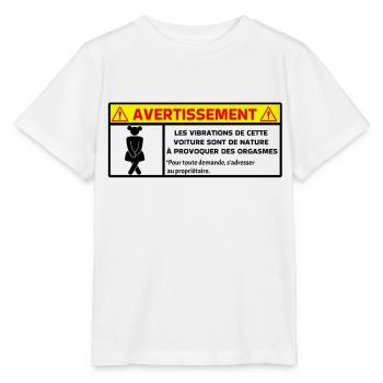 Warnung - Stanley/Stella Kinder T-Shirt MINI CREATOR  - Weiß - Vorne - Maike (125cm)