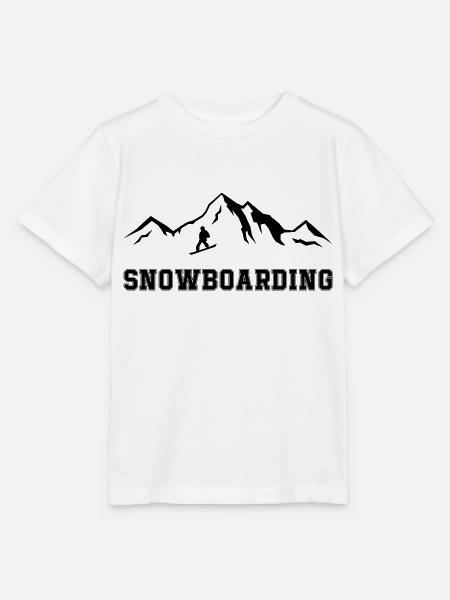 Snowboarding - Stanley/Stella Kinder T-Shirt MINI CREATOR  - Weiß