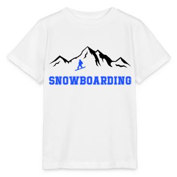Snowboarding - Stanley/Stella Kinder T-Shirt MINI CREATOR  - Weiß - Vorne - Maike (125cm)