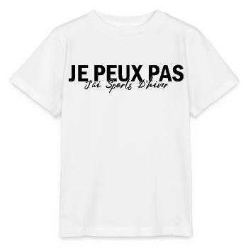 Ich kann keinen Wintersport treiben - Stanley/Stella Kinder T-Shirt MINI CREATOR  - Weiß - Vorne - Maike (125cm)