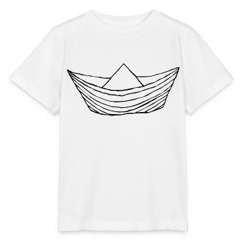 Bateau en papier - T-shirt bio MINI CREATOR Stanley/Stella Enfant - blanc - Devant - Maike (125cm)