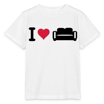 Ich liebe Couch - Stanley/Stella Kinder T-Shirt MINI CREATOR  - Weiß - Vorne - Maike (125cm)