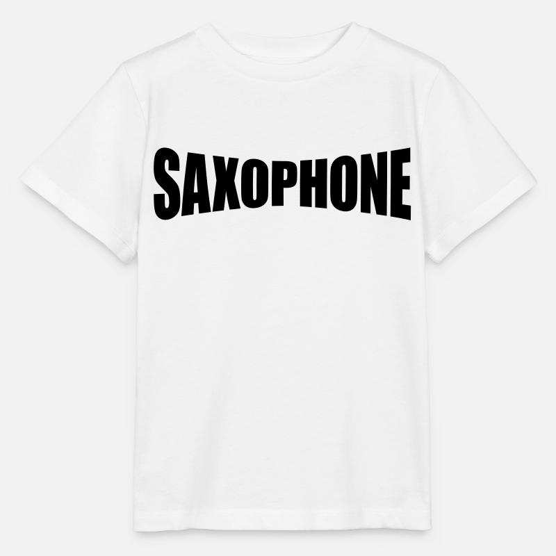 saxophone - T-shirt bio MINI CREATOR Stanley/Stella Enfant - blanc