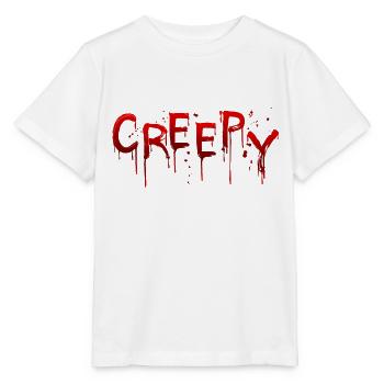 Creepy Blutig Halloween Schriftzug - Stanley/Stella Kinder T-Shirt MINI CREATOR  - Weiß - Vorne - Maike (125cm)