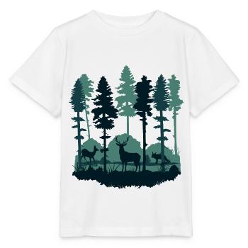 Wald und Waldbewohner (für helle Produkte) - Stanley/Stella Kinder T-Shirt MINI CREATOR  - Weiß - Vorne - Maike (125cm)