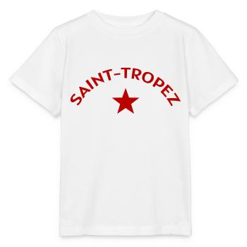 Saint Tropez - France - Cote d’Azur - T-shirt bio MINI CREATOR Stanley/Stella Enfant - blanc - Devant - Maike (125cm)