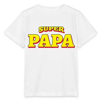 SUPER DADA (COMICS) - SUPERDAD SUPERHELD - Stanley/Stella Kinder T-Shirt MINI CREATOR  - Weiß - Vorne - Maike (125cm)