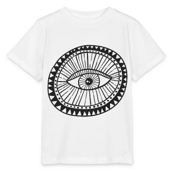 Magisches Auge - Stanley/Stella Kinder T-Shirt MINI CREATOR  - Weiß - Vorne - Maike (125cm)