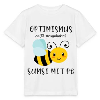 Biene Optimismus Sumsi mit Po - Stanley/Stella Kinder T-Shirt MINI CREATOR  - Weiß - Vorne - Maike (125cm)