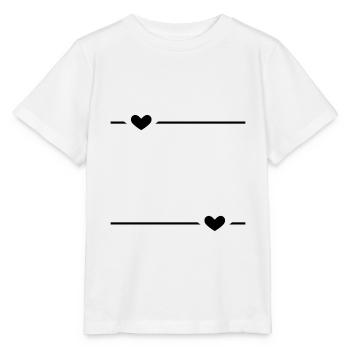 Ligne Cœur Noir - T-shirt bio MINI CREATOR Stanley/Stella Enfant - blanc - Devant - Maike (125cm)
