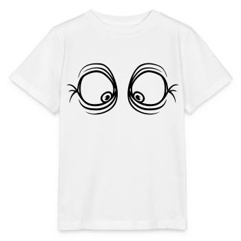 Yeux drôles et plissés - T-shirt bio MINI CREATOR Stanley/Stella Enfant - blanc - Devant - Maike (125cm)