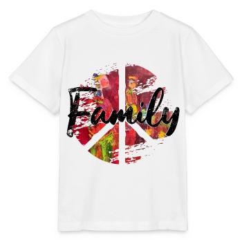 Peace woodstock Family - Stanley/Stella Kinder T-Shirt MINI CREATOR  - Weiß - Vorne - Maike (125cm)