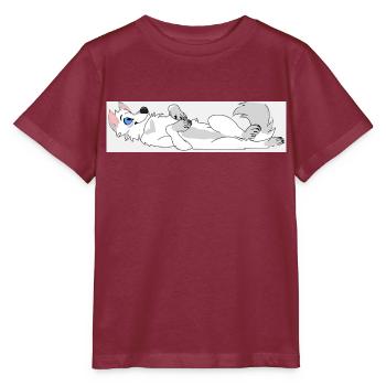 Loup allongé sur la secousse - T-shirt bio MINI CREATOR Stanley/Stella Enfant - bordeaux - Devant - Kain (125cm)