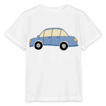Blue Car - Stanley/Stella MINI CREATOR Kids’ T-Shirt - white - Front - Maike (125cm)