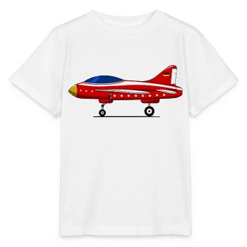 Flugzeug Fahrwerk Deutschland Flagge Rot - Stanley/Stella Kinder T-Shirt MINI CREATOR  - Weiß - Vorne - Maike (125cm)