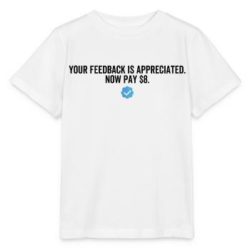 Vos commentaires sont appréciés maintenant Payez 8 dollars - T-shirt bio MINI CREATOR Stanley/Stella Enfant - blanc - Devant - Maike (125cm)