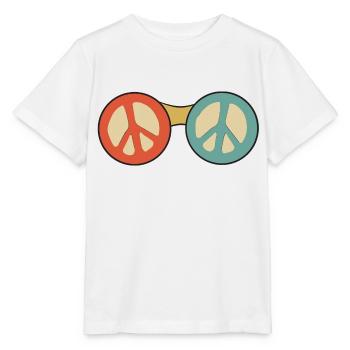 lunettes de soleil peace paix symbole - T-shirt bio MINI CREATOR Stanley/Stella Enfant - blanc - Devant - Maike (125cm)