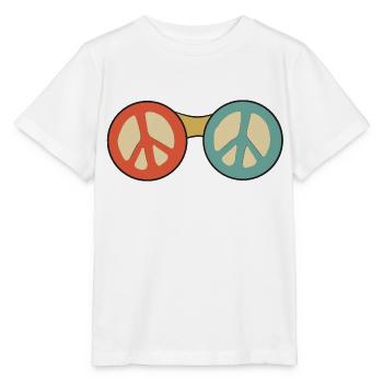 Sonnenbrille Frieden Frieden Symbol - Stanley/Stella Kinder T-Shirt MINI CREATOR  - Weiß - Vorne - Maike (125cm)