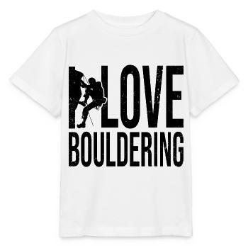 I Love Bouldering Rock Boulder Rock Climber Climbi - Stanley/Stella Kinder T-Shirt MINI CREATOR  - Weiß - Vorne - Maike (125cm)