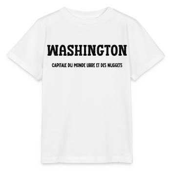 Washington capitale du monde et des nuggets - T-shirt bio MINI CREATOR Stanley/Stella Enfant - blanc - Devant - Maike (125cm)