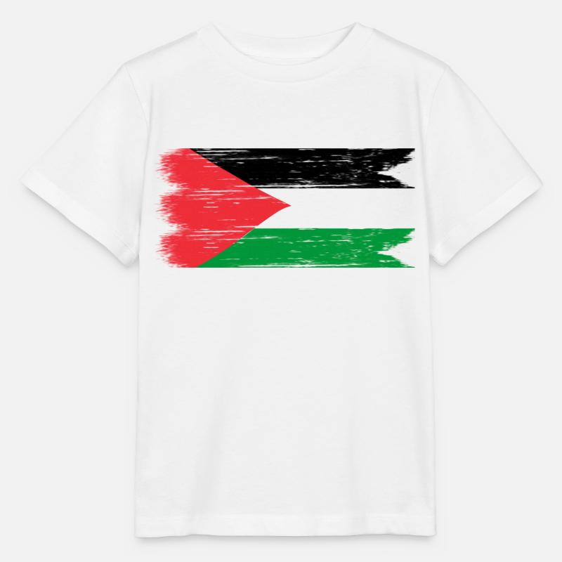Beau drapeau palestinien - T-shirt bio MINI CREATOR Stanley/Stella Enfant - blanc