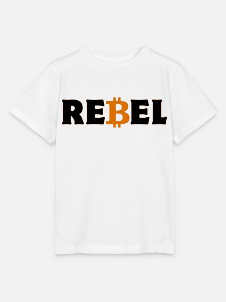 Krypto Rebel Bitcoin BTC reich - Stanley/Stella Kinder T-Shirt MINI CREATOR - Weiß